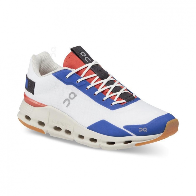 On Sneakers Outlet USA - White / Blue Cloudnova Form Womens